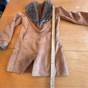 Venice S vintage penny lane faux fur button front jacket.